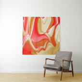 Tenture Love and Gold Abstrait 3D Rainbowart (En situation (horizontale))