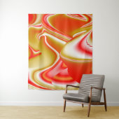 Tenture Love and Gold Abstrait 3D Rainbowart (En situation)