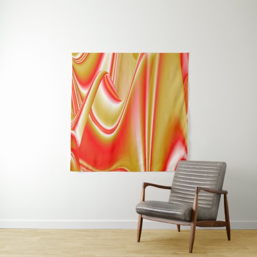 Tenture Love and Gold Abstrait 3D Rainbowart (En situation (horizontale))