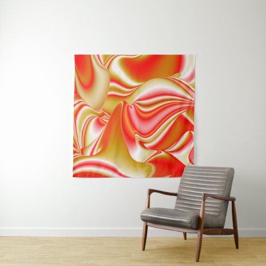 Tenture Love and Gold Abstrait 3D Rainbowart (En situation (horizontale))