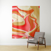 Tenture Love and Gold Abstrait 3D Rainbowart (En situation)