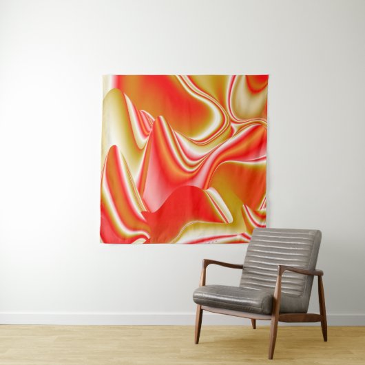 Tenture Love and Gold Abstrait 3D Rainbowart (En situation (horizontale))