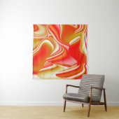 Tenture Love and Gold Abstrait 3D Rainbowart (En situation)