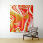 Tenture Love and Gold Abstrait 3D Rainbowart (En situation)
