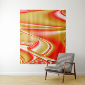 Tenture Love and Gold Abstrait 3D Rainbowart (En situation)