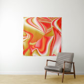 Tenture Love and Gold Abstrait 3D Rainbowart (En situation)