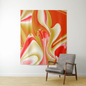 Tenture Love and Gold Abstrait 3D Rainbowart (En situation)