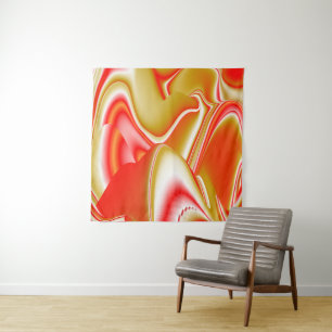 Tenture Love and Gold Abstrait 3D Rainbowart