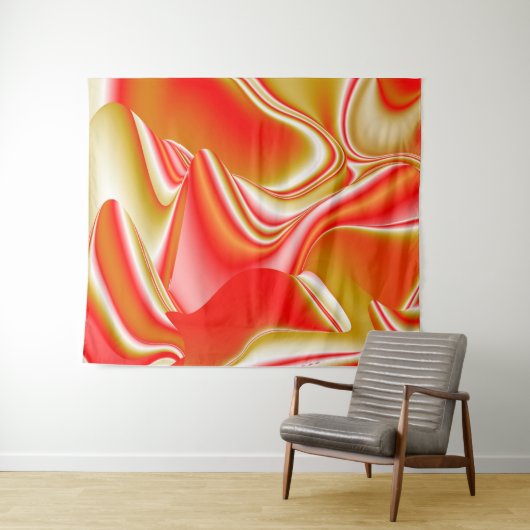 Tenture Love and Gold Abstrait 3D Rainbowart (En situation (horizontale))