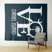 Tenture LOVE Daniel Island Caroline du Sud (En situation (horizontale))