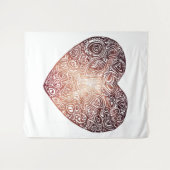 Tenture Love Doodle Heart Art Abstrait (Devant (Horizontal))