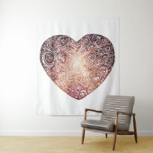 Tenture Love Doodle Heart Art Abstrait (En situation)