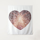 Tenture Love Doodle Heart Art Abstrait (Devant)