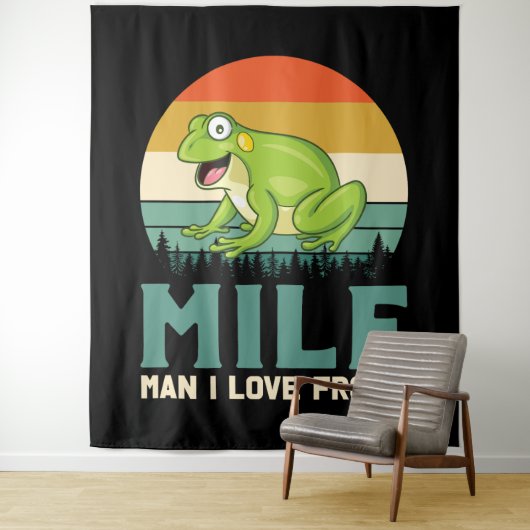 Tenture Love Frogs Tapestry (En situation)