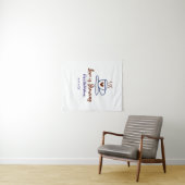 Tenture Love is Brewing marron bleu enterrement de vie de  (En situation (horizontale))