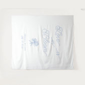 Tenture Love Is in Bloom Blue Hydrangea Bridal Shower (Devant (Horizontal))