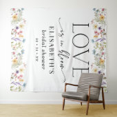 Tenture Love Is in Bloom White Bridal Shower Backdrop (En situation (horizontale))
