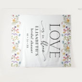 Tenture Love Is in Bloom White Bridal Shower Backdrop (Devant (Horizontal))