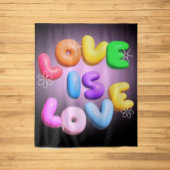 Tenture Love Is Love 3D Rainbow Pride Tapestry