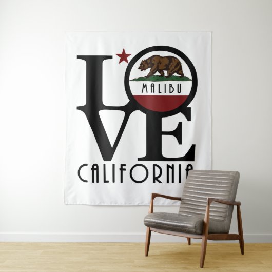 Tenture LOVE Malibu Californie (En situation)