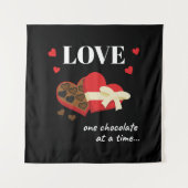 Tenture Love One Chocolate at a Time Drôle Citation (Devant)