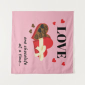 Tenture Love One Chocolate at a Time Drôle Citation (Devant (Horizontal))