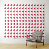 Tenture Love Red Hearts Motif Valentine (En situation (horizontale))