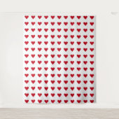 Tenture Love Red Hearts Motif Valentine (Devant)