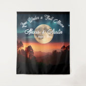 Tenture Love Under a Pleine lune Mariage Backdrop (Devant)