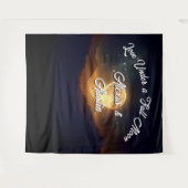 Tenture Love Under a Pleine lune Mariage Backdrop (Devant (Horizontal))