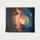 Tenture Love Under a Pleine lune Mariage Backdrop (Devant (Horizontal))