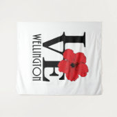 Tenture LOVE Wellington Red Hibiscus (Devant (Horizontal))