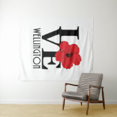 Tenture LOVE Wellington Red Hibiscus (En situation (horizontale))