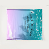 Tenture Luau Turquoise rose doux 16 Anniversaire fond (Devant (Horizontal))