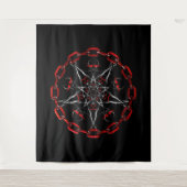 Tenture Lucifer Star Gothique Fractal Occult Art (Devant)