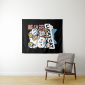 Tenture Lucky Cat Art – Maneki Neko with Gold Coin (En situation (horizontale))