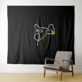 Tenture Lucky Chien Jour de la Saint Patrick mignon Irland (En situation (horizontale))