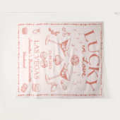 Tenture Lucky in Love Peach Cocktail Bachelorette Party (Devant (Horizontal))