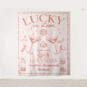 Tenture Lucky in Love Peach Cocktail Bachelorette Party (Devant)