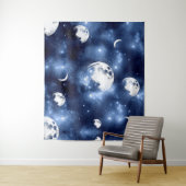 Tenture Lueur de clair de lune | Phases de la lune dans le (En situation)