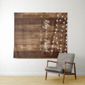 Tenture Lumière de Fée en Bois Rustique pour Mariage Fête (En situation (horizontale))