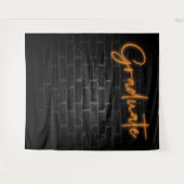 Tenture Lumière de néon orange | Photobooth fête de remise (Devant (Horizontal))