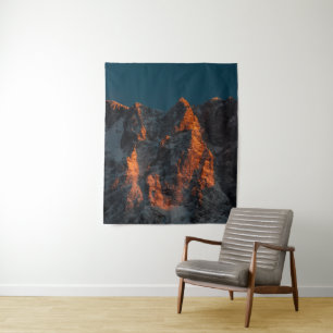 Tenture Lumière du coucher du soleil sur les montagnes maj