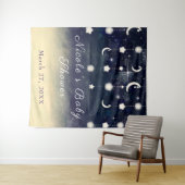 Tenture Lumière Stellaire de la Lune, Aquarelle pour Baby  (En situation (horizontale))