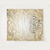 Tenture Lumières Bokeh dorées pour fond de Noël (Devant (Horizontal))