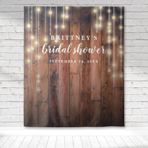 Tenture Lumières de Chaîne en Bois Rustique pour Mariage