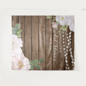 Tenture Lumières de chaîne florales rustiques Toile de fon (Devant (Horizontal))