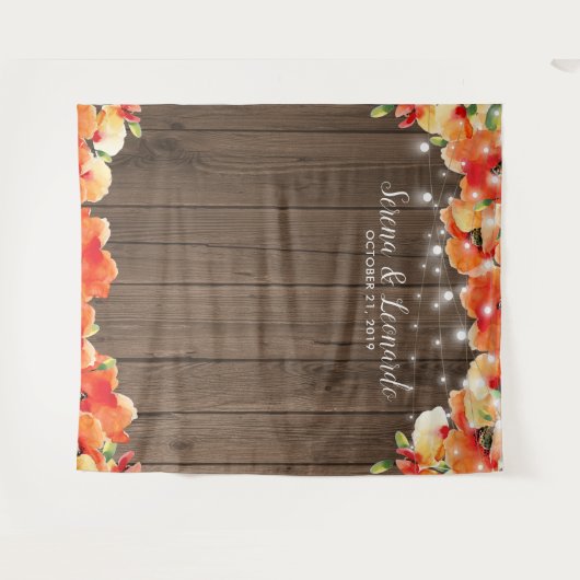 Tenture Lumières de Chaîne Rustiques de Mariage de Coqueli (Devant (Horizontal))