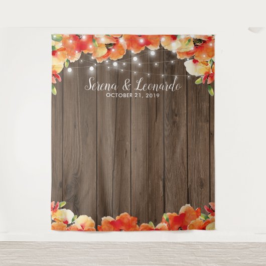 Tenture Lumières de Chaîne Rustiques de Mariage de Coqueli (Devant)