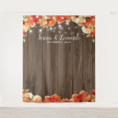 Tenture Lumières de chaîne rustiques Photobooth de mariage (Devant)